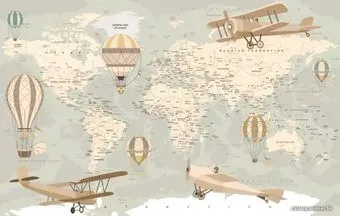 Citydecor Карта мира на русском с защитным покрытием 400x254