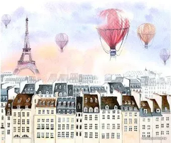 Citydecor Акварельный Париж 2 с защитным покрытием 300x254