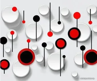 Citydecor Абстракция с кругами с защитным покрытием 300x254