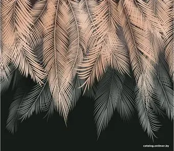 Citydecor Пальмовые листья с оттенком (бежевый-серый) 300x260