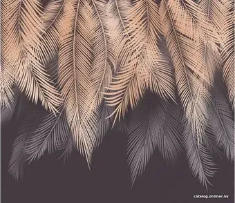 Citydecor Пальмовые листья с оттенком (бежевый-серый) 2 300x260