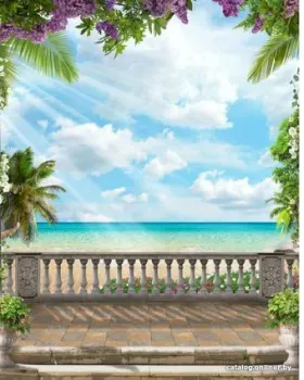 Citydecor Фреска вид на море 3D 200x254