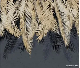 Citydecor Пальмовые листья с оттенком 300x260 (золотой-синий)