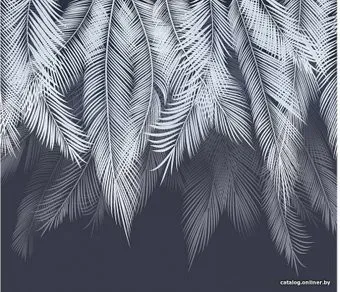 Citydecor Пальмовые листья с оттенком 300x260 (голубой-синий)