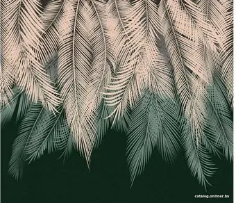 Citydecor Пальмовые листья с оттенком 300x260 (бежевый-зеленый)