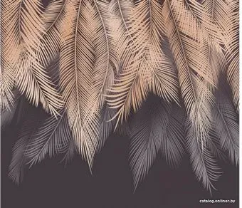 Citydecor Пальмовые листья с оттенком 2 300x260 (бежевый-серый)