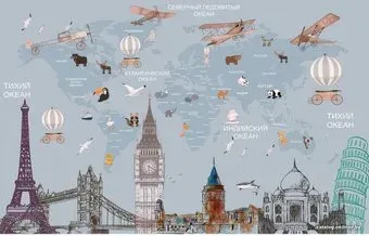 Citydecor Карта мира на русском 6 400x254