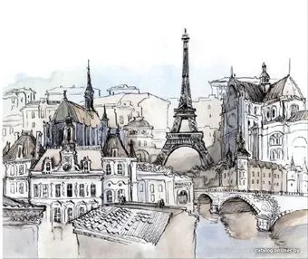Citydecor Акварельный Париж 300x254
