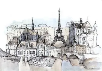 Citydecor Акварельный Париж 200x140