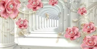 Citydecor Цветочная абстракция 9 3D с защитным покрытием 500x254