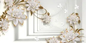 Citydecor Цветочная абстракция 8 3D с защитным покрытием 500x254