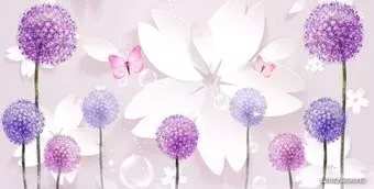 Citydecor Цветочная Абстракция 10 3D с защитным покрытием 500x260