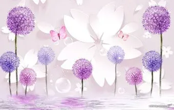 Citydecor Цветочная Абстракция 10 3D с защитным покрытием 400x260