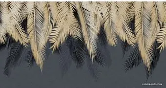 Citydecor Пальмовые листья с защ. покр. с оттенк. (золотой-синий) 500x260
