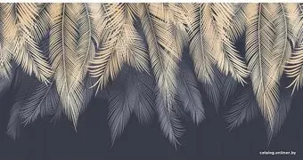 Citydecor Пальмовые листья с защ. покр. с оттенк. (бежевый-синий) 500x260