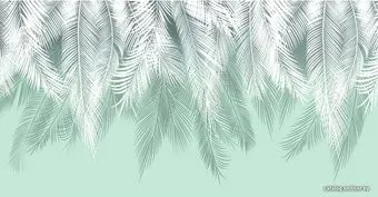 Citydecor Пальмовые листья с защитным покрытием (бирюзовый) 500x260