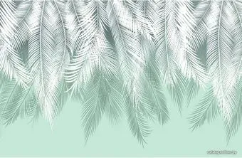 Citydecor Пальмовые листья с защитным покрытием (бирюзовый) 400x260