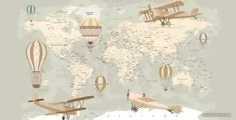 Citydecor Карта мира рус с защитным покрытием 500x254