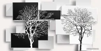 Citydecor Дерево 3D Инь-Янь с защитным покрытием 500x254