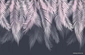 Citydecor Пальмовые листья с оттенком (пудровый-синий) 400x270