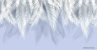 Citydecor Пальмовые листья (голубой) 500x270