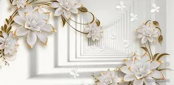 Citydecor Цветочная абстракция 8 3D 550x270