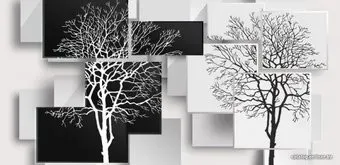 Citydecor Дерево Инь-Янь 3D 550x270