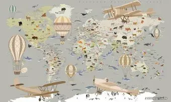 Citydecor Карта мира на русском 2 450x270