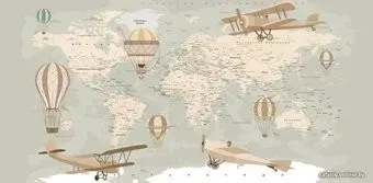 Citydecor Карта мира на русском 550x270