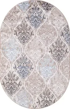Merinos Valencia Deluxe d310-OVAL-CREAM-BROWN (1.5x2.3)