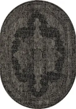 Merinos Kair S129-OVAL-BLACK-GRAY (1.2х1.7)