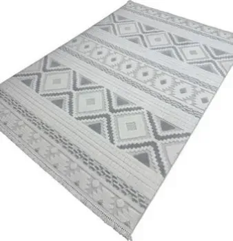 Radjab Carpet Поло Прямоугольник PL 273 12445RK (0.8x1.5, Cream/Grey)