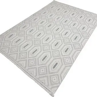 Radjab Carpet Поло Прямоугольник EN 262 12446RK (0.8x1.5, Cream/L.Grey)