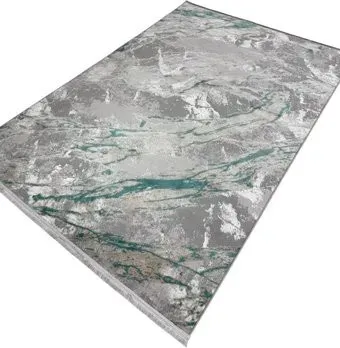 Radjab Carpet Афина Прямоугольник 9012A 12886RK (1.2x1.8, Grey/Green)