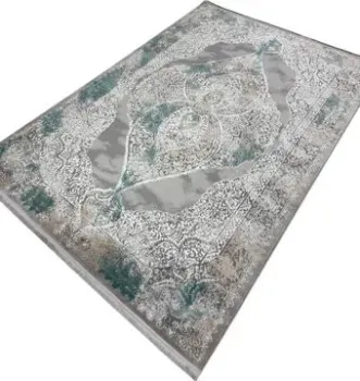 Radjab Carpet Афина Прямоугольник 9017A 12913RK (1.2x1.8, Grey/Green)