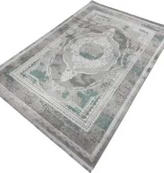 Radjab Carpet Афина Прямоугольник 1032A 12969RK (1.2x1.8, Grey/Green)