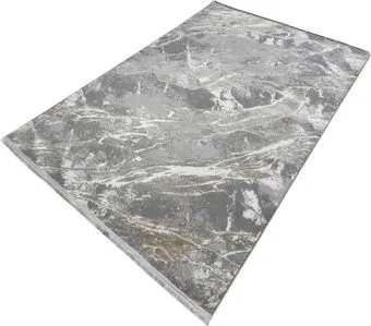Radjab Carpet Афина Прямоугольник 9012A 12884RK (0.8x1.5, Grey/Beige)