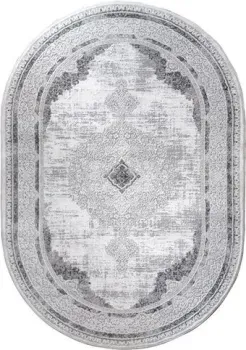 Sirma Carpet Portfolio 05418O-WHITE-GREY-OVAL (1.4x2)