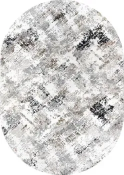 Sirma Carpet Portfolio 05328O-WHITE-GREY-OVAL (0.8x1.5)