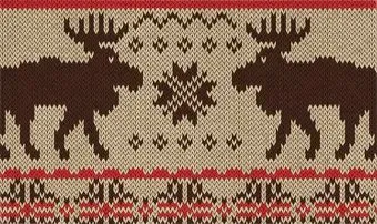 JoyArty Вышивка с оленями door_78634