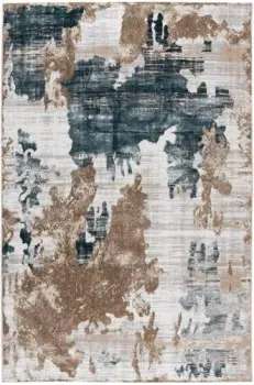 Radjab Carpet Бьянка Прямоугольник D009A 7663RK-B (1.6x3, Cream Shirink/Blue Fdy)