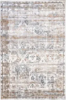 Radjab Carpet Бьянка Прямоугольник D008A 8066RK-B (2.4x4, Cream Shirink/Blue Fdy)
