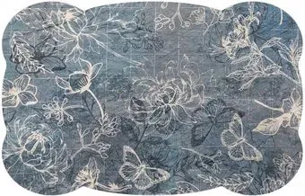 Shahintex Silk Photoprint 01 60x98 816392 (флора серо-бежевая)