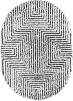 Bossan Prima Shaggy C888A-KGRI-KREM-OVAL (0.8x1.5)