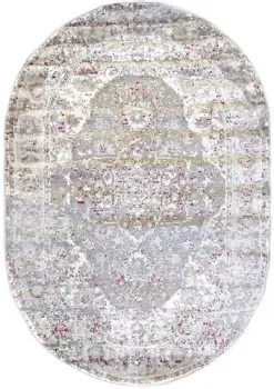 Bossan Nizza 2473A-BEYAZ-KGRI-OVAL (1.2x1.7)