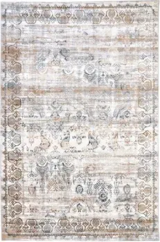 Radjab Carpet Белла прямоугольник D008A 7645RK 1.2x1.8 (cream shirink/blue fdy)