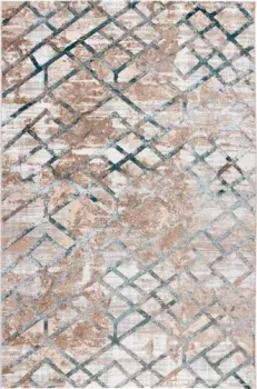 Radjab Carpet Белла прямоугольник K551b 7589RK 1.6x2.3 (cream shirink/blue fdy)