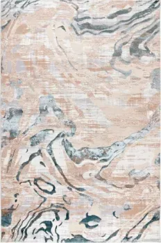 Radjab Carpet Белла прямоугольник D007A 7643RK 1.2x1.8 (cream shirink/blue fdy)