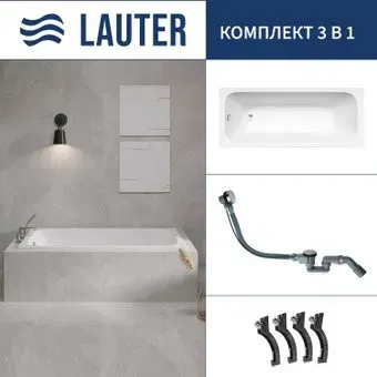 Lauter Victoria 2100817 170x70 с сифоном 21Y32000 (хром)