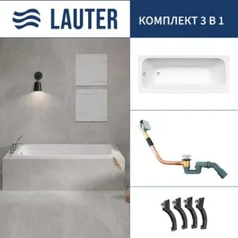 Lauter Victoria 2100817 170x70 с сифоном 21Y11010 (хром)